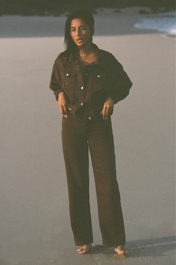 Cocoa Mid Rise Recycled Denim Jean