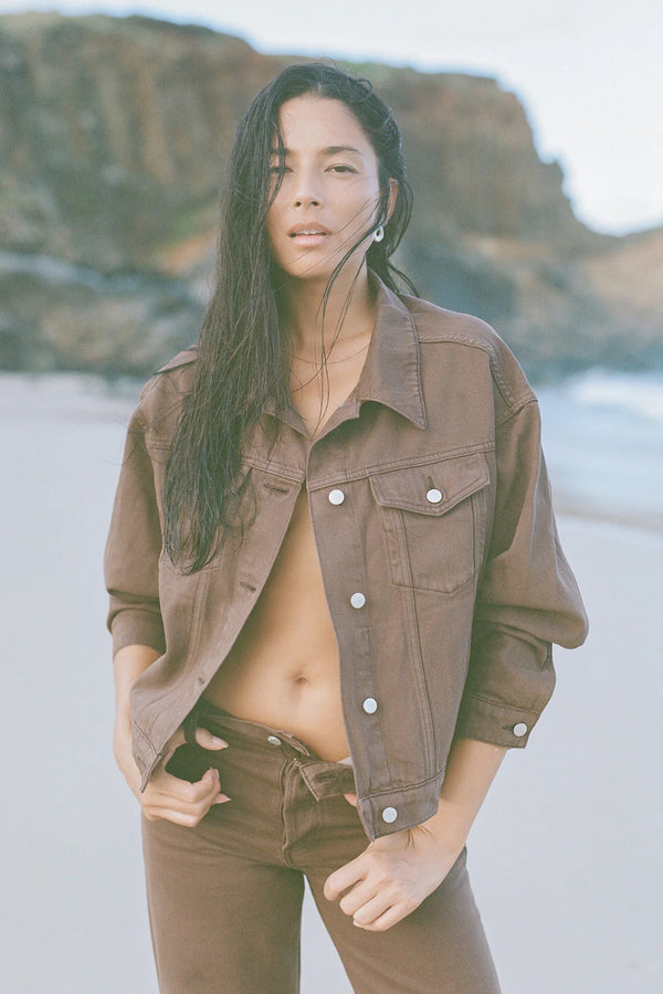 Cocoa Recycled Denim Jacket