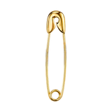 14k Gold small safety pin earrings - pair
