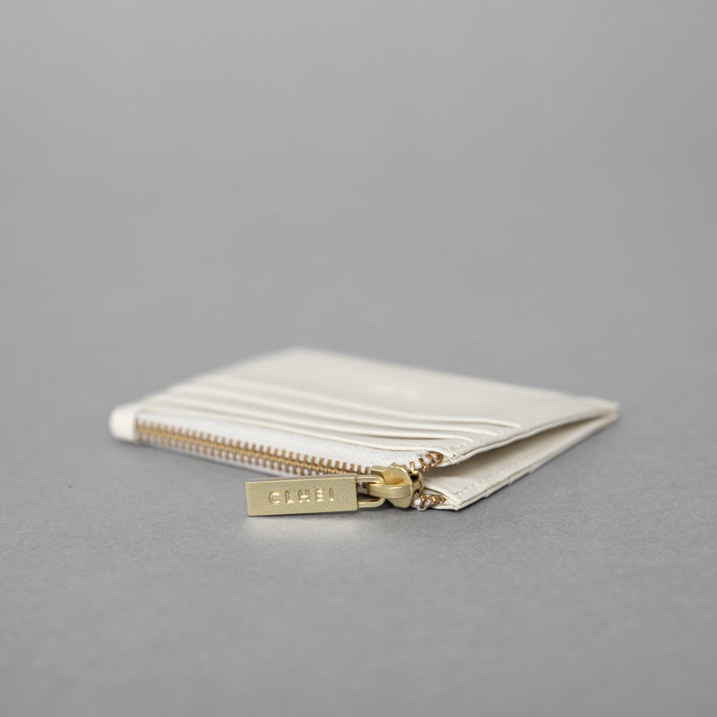 Card case in Creme leather