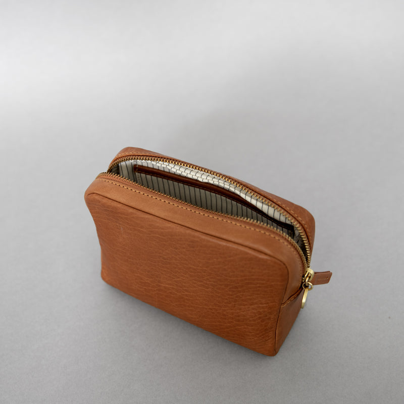Coco pouch in Cognac leather