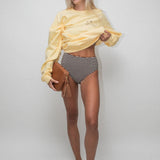 Cocoa Grid Textured One Piece _SALE