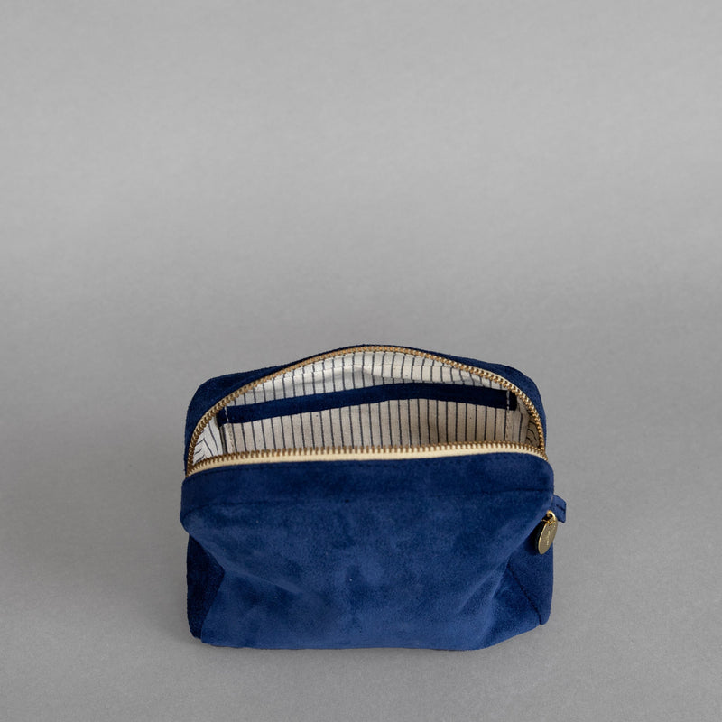 Coco pouch in Electric blue suede