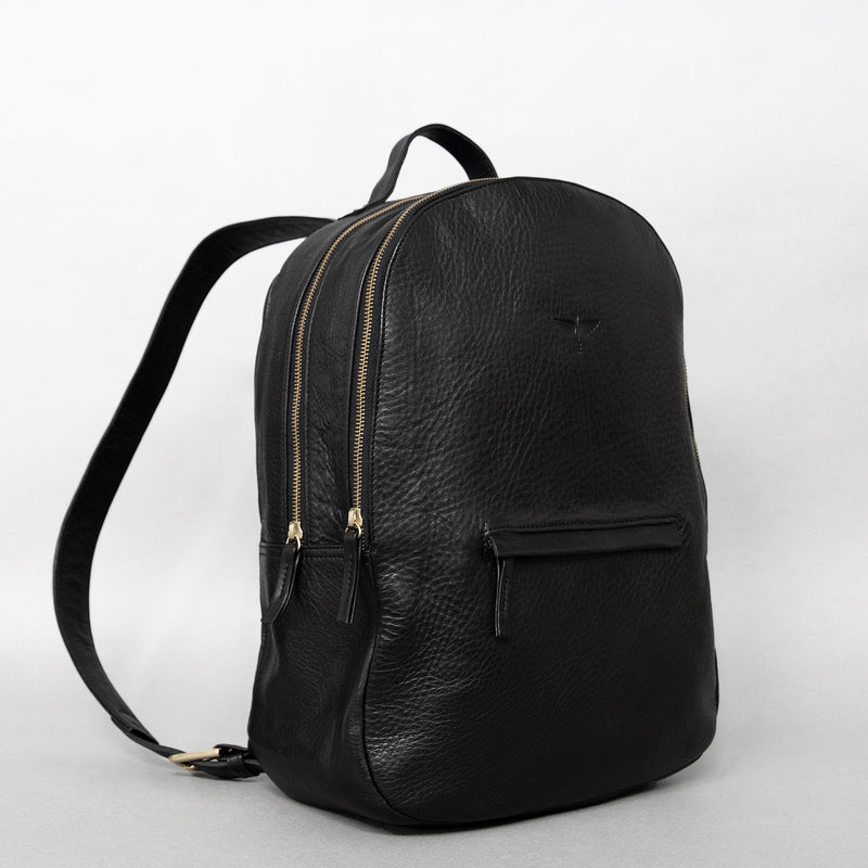 Gaucho backpack in Black leather