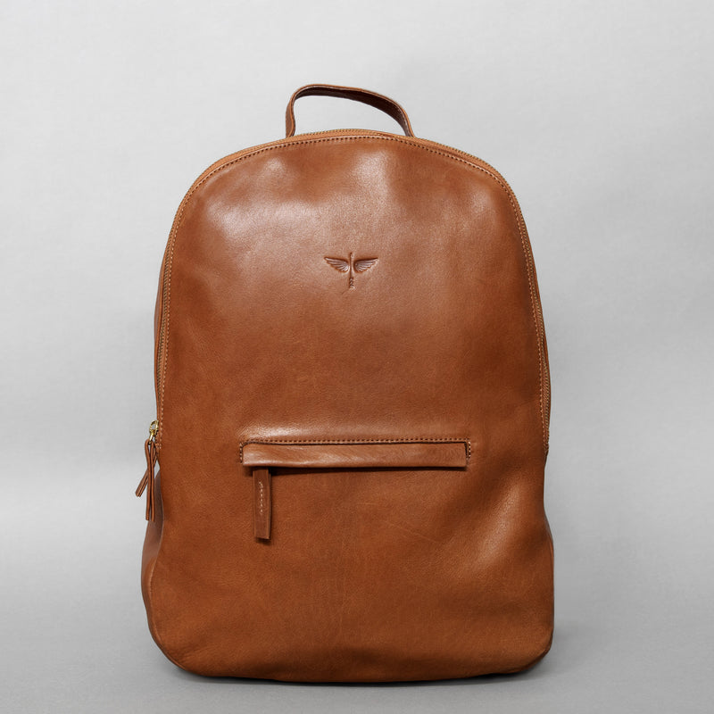 Gaucho backpack in Cognac leather