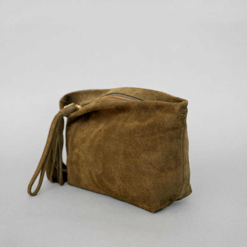 Nalu in Olive suede leather
