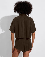 Day Trip Cropped Button Down