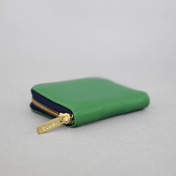 Mini wallet in Verde leather
