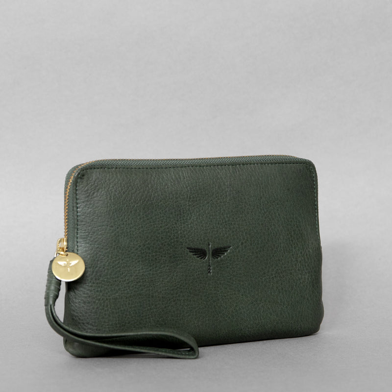 Pouch wallet in Pine leather