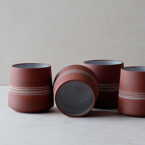 Red Stoneware Cup