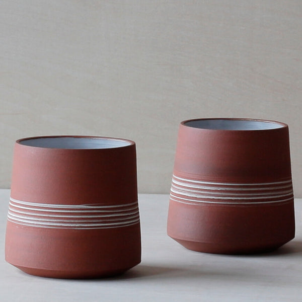 Red Stoneware Cup