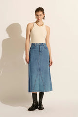 Ruby Denim Maxi Skirt
