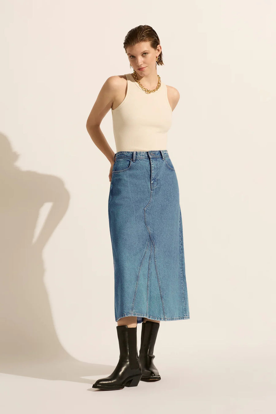 Ruby Denim Maxi Skirt _SALE