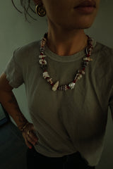 Shell and pearl necklace