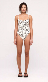 Cream Flower Reversible One Piece