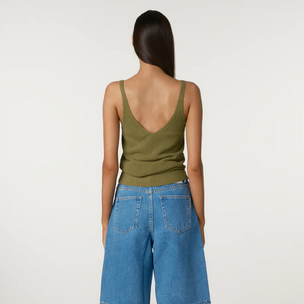 Olive Textured Knit Cami