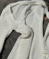 Crochet Lattice Knit Mini Dress _SALE