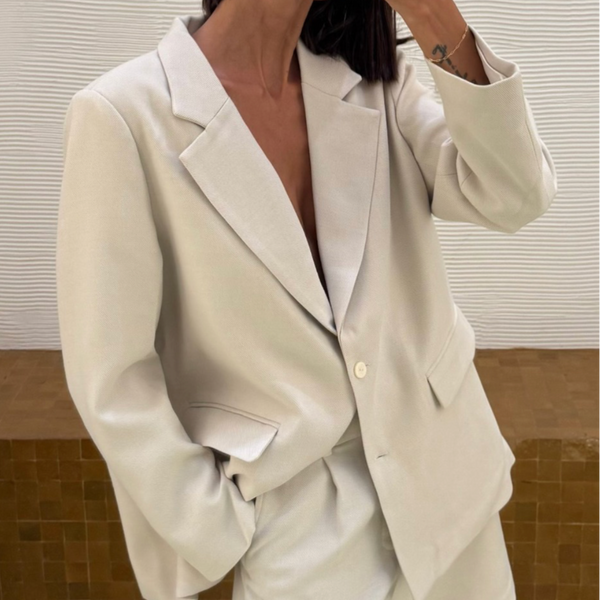 Husk Relaxed Tailored Twill Blazer