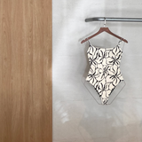 Cream Flower Reversible One Piece