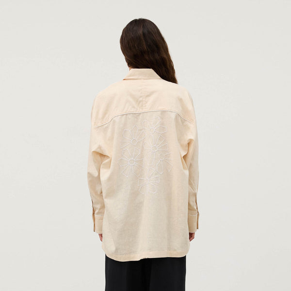 Shea Embroidered Hemp Blend Shirt