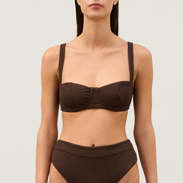 Cocoa Textured Balconette