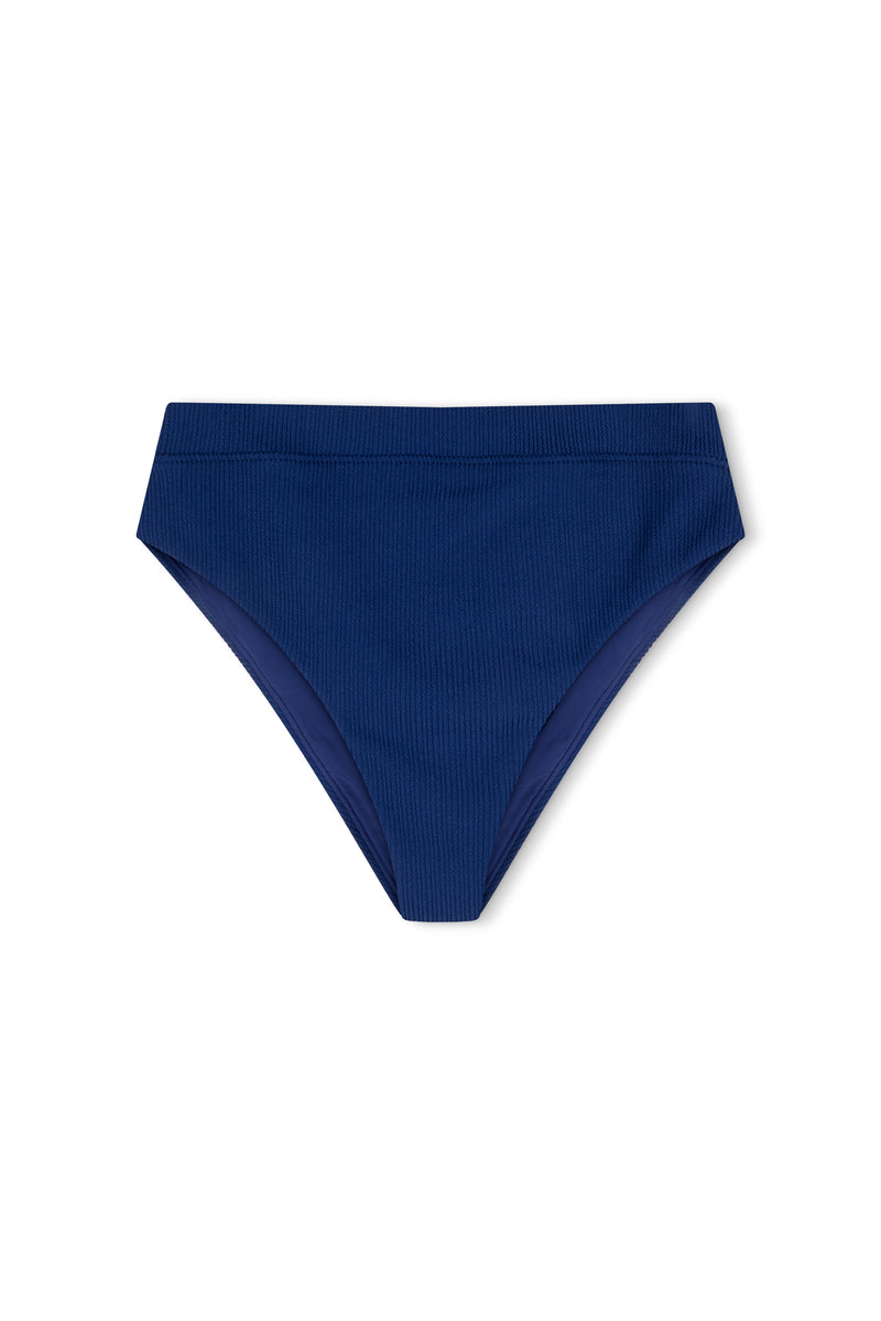 Ocean Blue Textured High Cut Brief