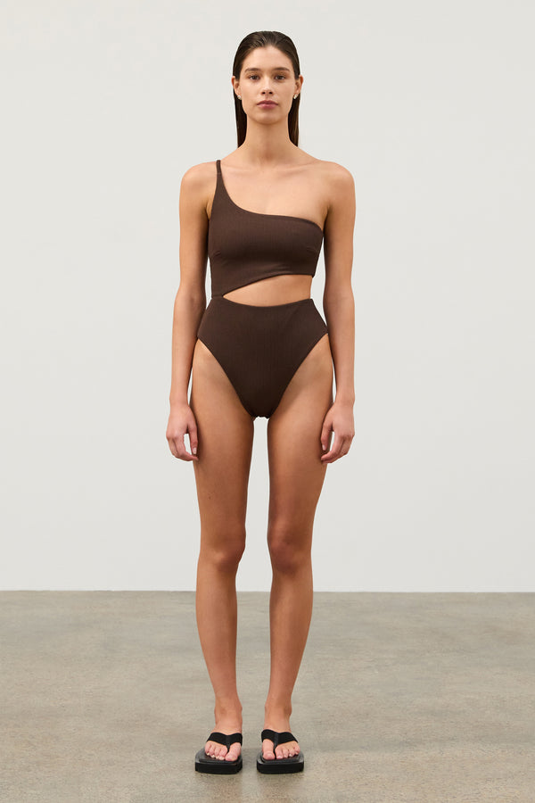 Cocoa Textured One Piece
