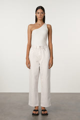 White Textured Knit Top