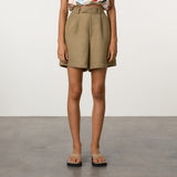 Olive Tailored Twill Short