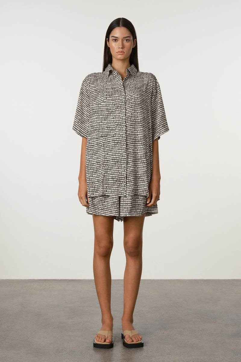 Spot Tencel Shirt