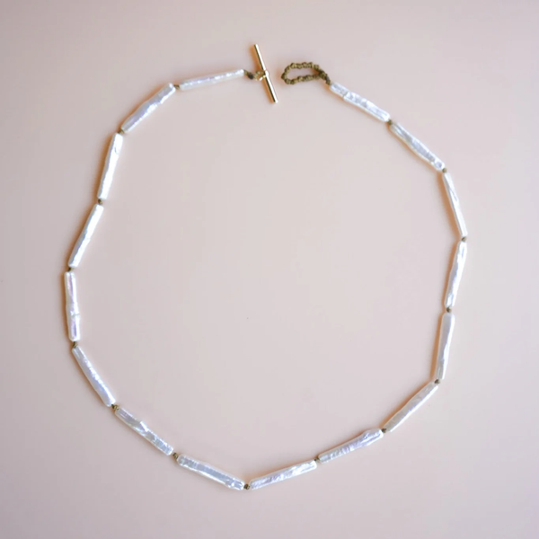 16" Biwa Pearl Necklace