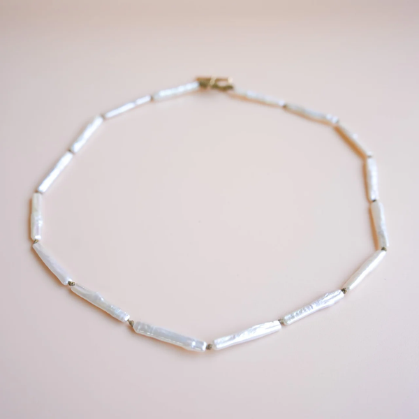 16" Biwa Pearl Necklace