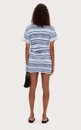 Blue Stripe T-Shirt Knit Dress