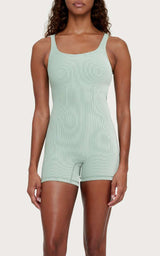 Sage Green Stripe Rib Bodysuit