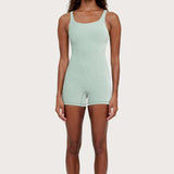 Sage Green Stripe Rib Bodysuit