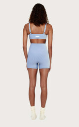 Denim blue Stripe Rib Bodysuit