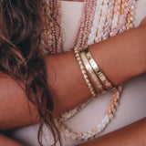 HIE ALOHA NUI BANGLE WITH DIAMONDS
