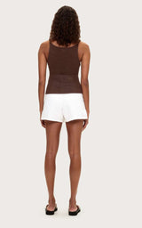 White Recycled Denim Shorts