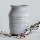 White Textured Ceramic Vase