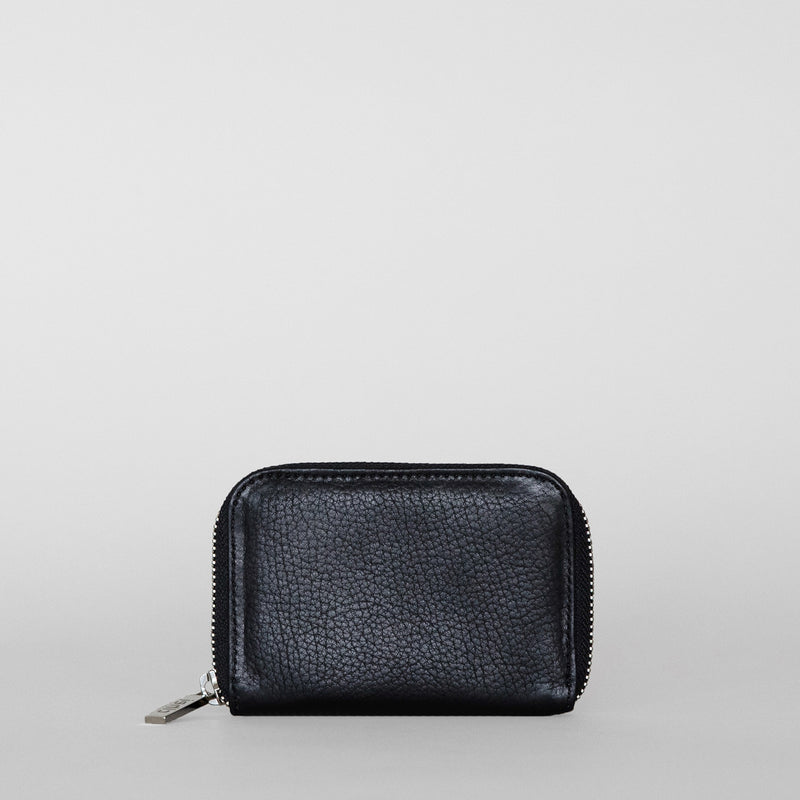 Mini Wallet in Black Front